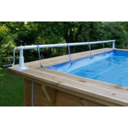 Rullo avvolgitore XTRA per piscine in legno