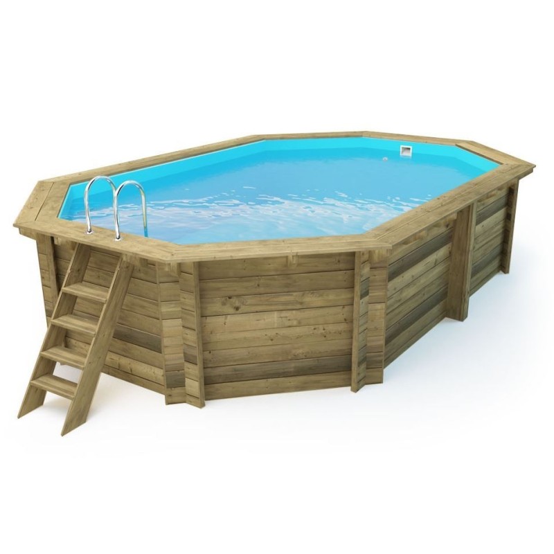 Giada 486 - Piscina in legno 486 x 336 cm ottagonale