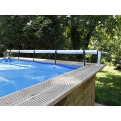 Rullo avvolgitore PREMIUM per piscine in legno