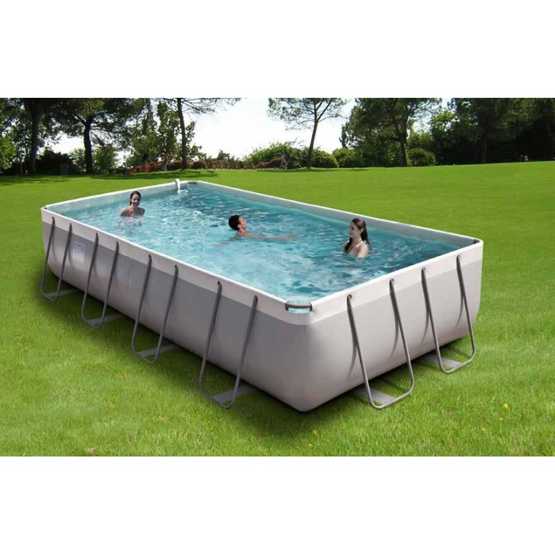 Kit Piscina Diva 400 Premium filtro a sabbia - NewPlast - 3,90 x 2,20m - h 100 cm