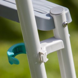 Scaletta Gre per piscine fuori terra 2 x 3 gradini con sistema di sicurezza