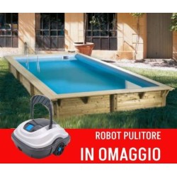 Piscina in legno 2,50 x 4,50 m rettangolare Azura Ubbink