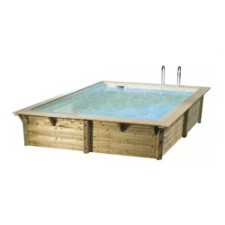 Piscina in legno quadrata Azura 300 x 300 Ubbink. Prezzo offerta!