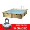 Piscina in legno quadrata Azura 300 x 300 Ubbink. Prezzo offerta!