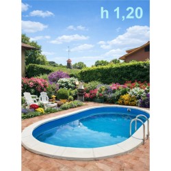 Kit Piscina ovale interrata Adriatika 7,00 x 3,50 m, altezza 120 cm