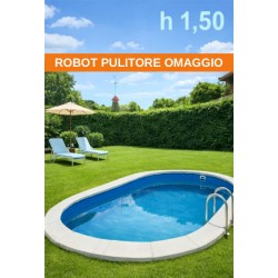 Kit Piscina ovale interrata Adriatika 9,00 x 5,00 m, altezza 150 cm