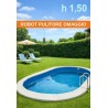 Kit Piscina ovale interrata Adriatika 6,00 x 3,20 m, altezza 150 cm
